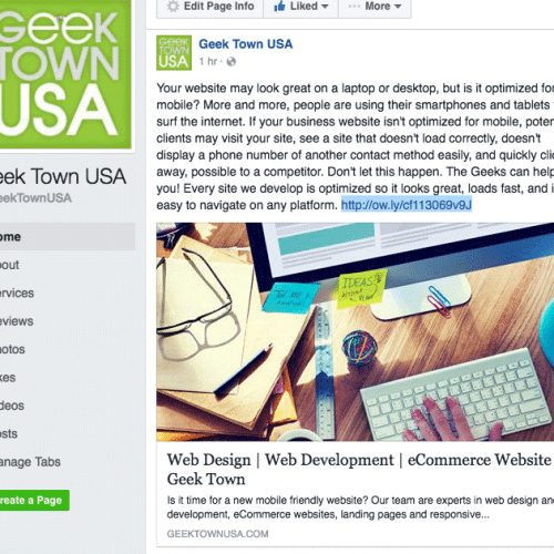 Facebook Marketing - Geek Town USA Social Media Management